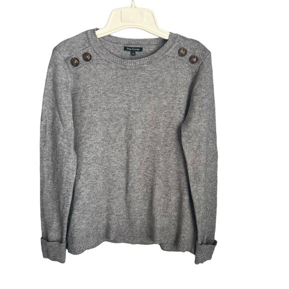 Pink Clover Stitchfix Gray Sweater Size Large - Picture 1 of 13